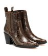 画像14:  women's  new Martin Western style ankle boots  single boots  レザーウエスタンスタイルヒールシンプルマーチンショートブーツ 　ブーティ (14)