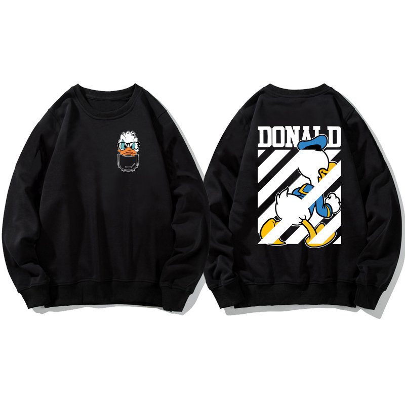 画像6: men's long-sleeved Mickey  Donald Sweat trainer  長袖ミッキー＆ドナルドスェットト トレーナー セーター男女兼用　 (6)