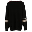 画像3: women's large lapel black woolen sweater knit cardigan ハイエンド刺繍レトロ ラペルブラックニットカーディガン　ジャケット (3)