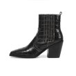 画像8:  women's  new Martin Western style ankle boots  single boots  レザーウエスタンスタイルヒールシンプルマーチンショートブーツ 　ブーティ (8)