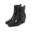 画像16:  women's  new Martin Western style ankle boots  single boots  レザーウエスタンスタイルヒールシンプルマーチンショートブーツ 　ブーティ (16)