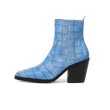 画像9:  women's  new Martin Western style ankle boots  single boots  レザーウエスタンスタイルヒールシンプルマーチンショートブーツ 　ブーティ (9)
