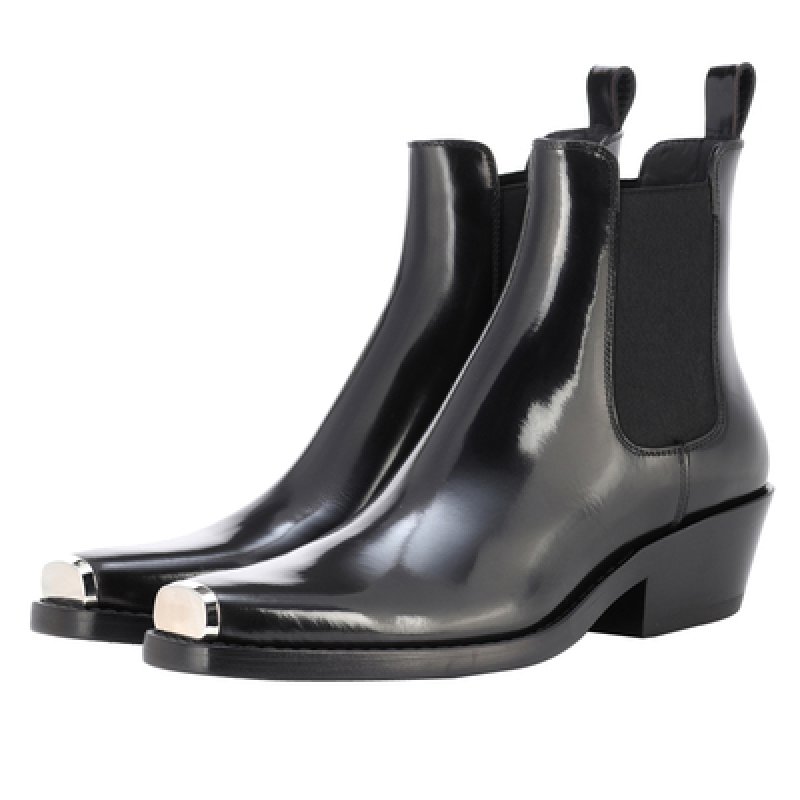 画像15:  women's  color matching Side Gore boots single boots ankle boots  single boots  本革レザーサイドゴアショートブーツ マーティンブーツ ブーティ (15)