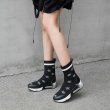 画像5:  women's five-pointed star stretch boots short boots  single boots ankle boots  single boots　スター柄ストレッチソックスショートブーツ ブーティ スニーカー (5)