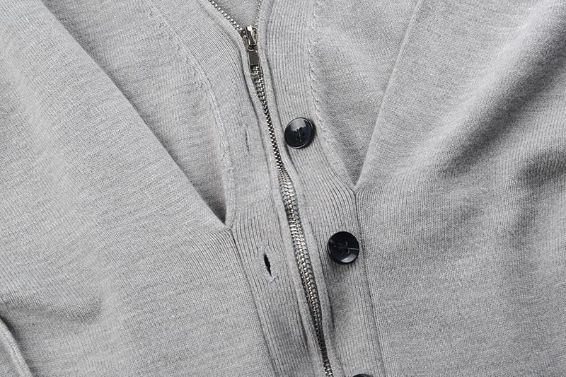 画像7: women's  wool cashmere king waist zipper sweater cardigan long sleeve coat sweaterknit  ウエストジッパーセーターカーディガン長袖コートセーターニット  (7)