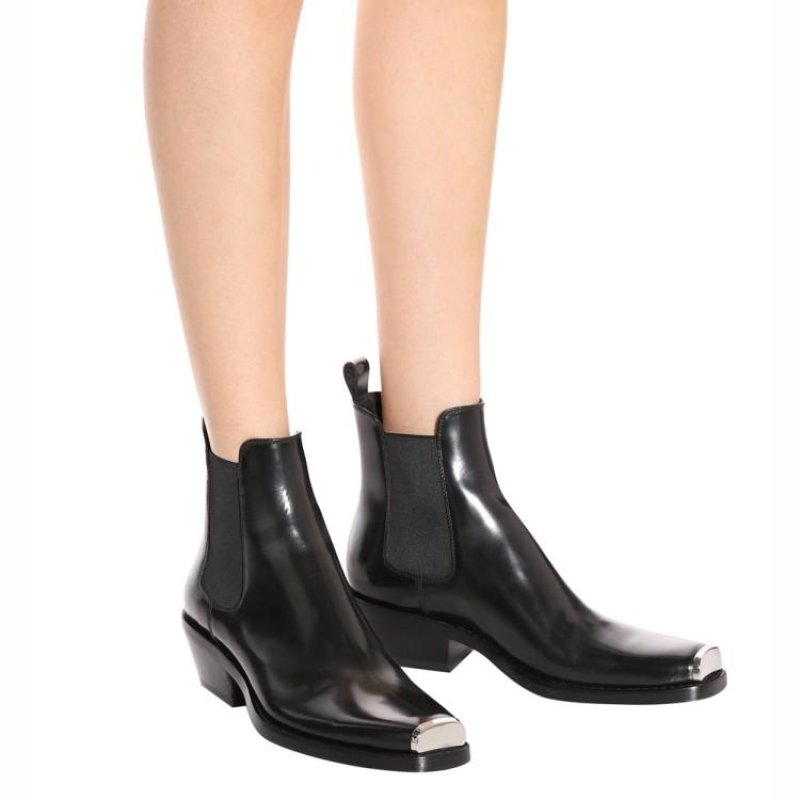 画像3:  women's  color matching Side Gore boots single boots ankle boots  single boots  本革レザーサイドゴアショートブーツ マーティンブーツ ブーティ (3)