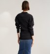 画像3: women's  Nordic retro style texture fabric elastic folds slim   long sleeve shirt 　レトロスタイルテクスチャ生地スリムブラウス　カーディガン　 (3)