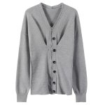 画像3: women's  wool cashmere king waist zipper sweater cardigan long sleeve coat sweaterknit 　ウエストジッパーセーターカーディガン長袖コートセーターニット　 (3)