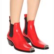 画像5:  women's  color matching Side Gore boots single boots ankle boots  single boots  本革レザーサイドゴアショートブーツ マーティンブーツ　ブーティ (5)