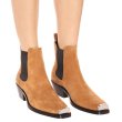 画像7:  women's  color matching Side Gore boots single boots ankle boots  single boots  本革レザーサイドゴアショートブーツ マーティンブーツ　ブーティ (7)