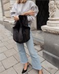 画像6:  woman’sartificial fur faux fur plush tote bag handbag フェイクフォックスファーモコモコトート ショルダーハンドバッグ (6)