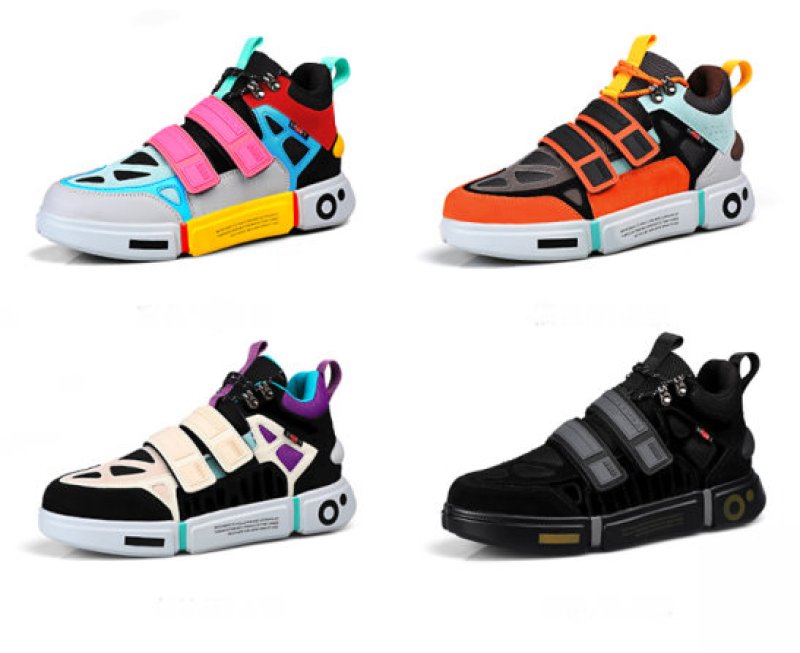 画像5:  Men's Unisex Velcro Sneaker street casual sneakers 男女兼用ユニセックスベルクロスニーカー ジョギング シューズ (5)