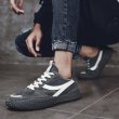 画像10:  Men's  leather lace up sneakers　casual shoes　レザーレースアップ本革レザースニーカー　カジュアル シューズ (10)