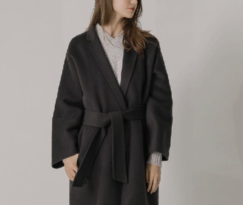 画像3: Women's  popular double-sided cashmere long coat Jacket  シンプルロングベルトウールヨーロピアンコート ジャケット (3)