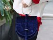 画像5:  woman’ velvet portable ring bag saddle small bag slung shoulder  handbag ベルベットポータブルリングバッグサドルスモールバッグットトートショルダー ハンドバッグ (5)