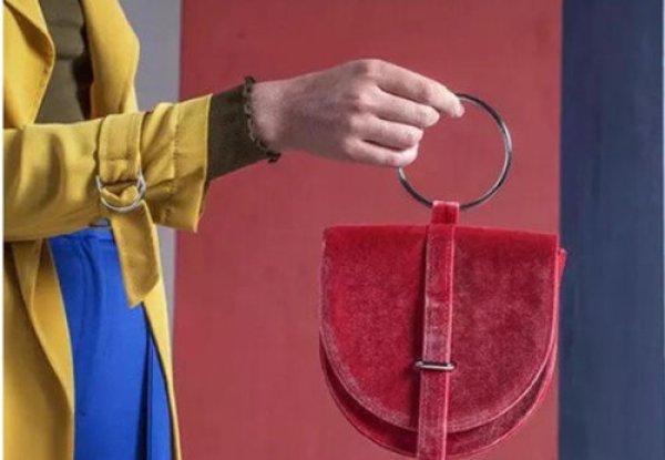 画像1:  woman’ velvet portable ring bag saddle small bag slung shoulder  handbag ベルベットポータブルリングバッグサドルスモールバッグットトートショルダー ハンドバッグ (1)