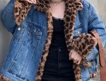 画像4: Women's Sheepskin Reversible Denim G Jean Jacket Jacket　シープスキンリバーシブルオーバーサイズデニムGジャン　コート　ジャケット (4)