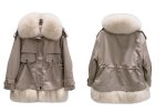 画像5: Women's Large fur fox fur collar warm card Removable tooling Pike Medium long fur coat   リアル フォックスファーオーバーサイズショートコート　ジャケット (5)