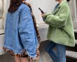 画像6: Women's Sheepskin Reversible Denim G Jean Jacket Jacket　シープスキンリバーシブルオーバーサイズデニムGジャン　コート　ジャケット (6)