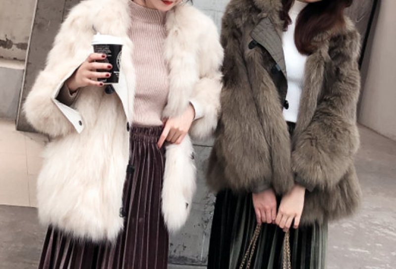 画像14: Women's  fox fur coat  real hair long section slim long-sleeved mink coat リアル フォックスファーオーバーサイズボリューミーコート ジャケット (14)