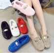 画像9: women's flat peas fur shoes  fur pumps shoes  フラットモコモコファーローファー　パンプス  (9)