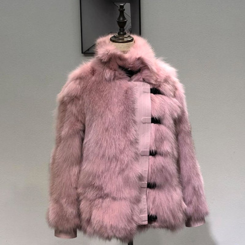 画像6: Women's  fox fur coat  real hair long section slim long-sleeved mink coat リアル フォックスファーオーバーサイズボリューミーコート ジャケット (6)