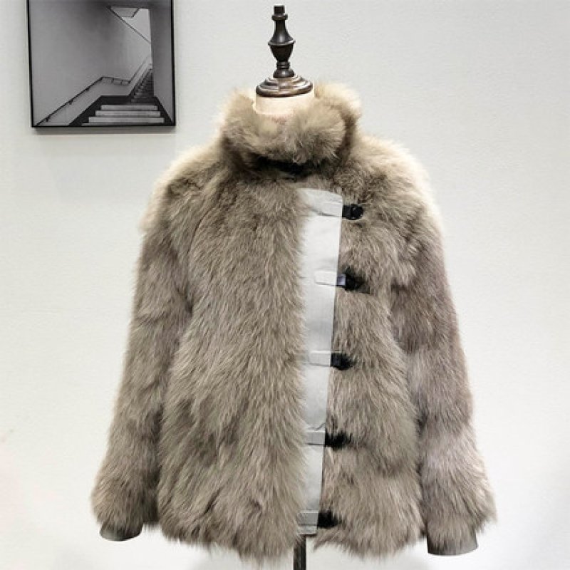 画像7: Women's  fox fur coat  real hair long section slim long-sleeved mink coat リアル フォックスファーオーバーサイズボリューミーコート ジャケット (7)