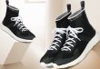 画像8:  Men's knitting  breathable couples stretch casual sports shoes  sneakers boots  ユニセックス男女兼用レースアップニットストレッチスニーカーブーツスニーカー　カジュアル シューズ  (8)