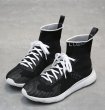 画像5:  Men's knitting  breathable couples stretch casual sports shoes  sneakers boots  ユニセックス男女兼用レースアップニットストレッチスニーカーブーツスニーカー　カジュアル シューズ  (5)