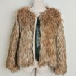 画像2: Women's  fake fox fur   long-sleeved  coat  jacket  エコ フォックスファーハーフコート　ジャケット　プラス大きなサイズあり (2)
