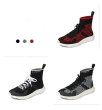 画像2:  Men's knitting  breathable couples stretch casual sports shoes  sneakers boots  ユニセックス男女兼用レースアップニットストレッチスニーカーブーツスニーカー　カジュアル シューズ  (2)