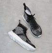 画像6:  Men's knitting  breathable couples stretch casual sports shoes  sneakers boots  ユニセックス男女兼用レースアップニットストレッチスニーカーブーツスニーカー　カジュアル シューズ  (6)