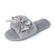 画像2: women's  flat bottom non-slip home slippers fur slippers Sandals　モコモコファー＆リボンフラットサンダル　パンプス　サンダル (2)