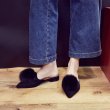 画像5: women's Baotou flat bottom  fur slippers Sandals　ファー付きフラットミュール　パンプス　サンダル (5)