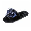 画像3: women's  flat bottom non-slip home slippers fur slippers Sandals　モコモコファー＆リボンフラットサンダル　パンプス　サンダル (3)