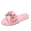 画像10: women's  flat bottom non-slip home slippers fur slippers Sandals　モコモコファー＆リボンフラットサンダル　パンプス　サンダル (10)