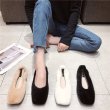 画像6: women's fur  flat  pumps shoes  フラットファーパンプス バレーシューズ  (6)