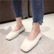 画像4: women's fur  flat  pumps shoes  フラットファーパンプス バレーシューズ  (4)