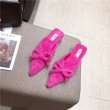 画像10: women's pointed suede bow  low heel stiletto fashion half slippers shoes ポインテットハーフ ローヒールハーフ パンプスシューズ 　ミュール (10)