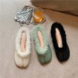 画像3: women's fur plush baotou half slippers pumps shoes  フラットファーサンダル　スリッパ バレーシューズ  (3)