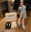 画像6: women's fur plush baotou half slippers pumps shoes  フラットファーサンダル　スリッパ バレーシューズ  (6)