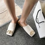 画像13: women's rabbit hair baotou hairy half slippers fur flat shoes  メタル＆ラビットファー付きシンプルラビットウサギファーフラットハーフパンプスシューズ 　　サンダル (13)