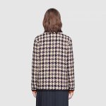 画像4: Women's   new retro was thin houndstooth woven cardigan thick tweed jacket  coat 　ツイードVネックノーカラージャケット　コート　 (4)