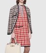 画像2: Women's   new retro was thin houndstooth woven cardigan thick tweed jacket  coat 　ツイードVネックノーカラージャケット　コート　 (2)