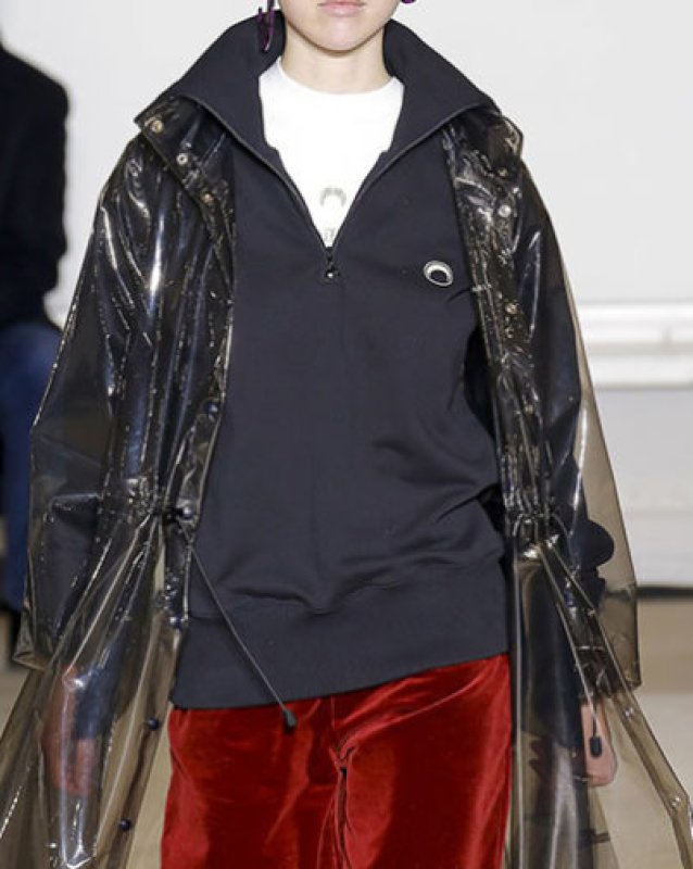 画像4: women's back moon print pattern lapel zipper head thin velvet net red sweater coat  バックプリントジップアップセーター　ジャケット (4)