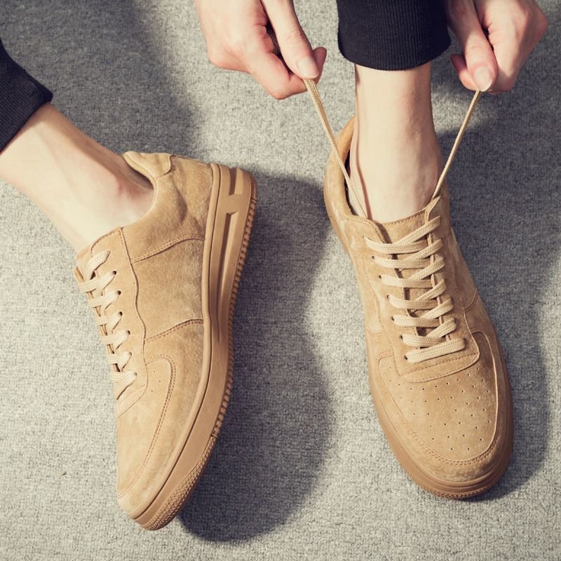 画像10:  Men's England retro Suede leather casual sports shoes Race up sneakers 本革レザー＆スエード レースアップスニーカー　カジュアル シューズ  (10)