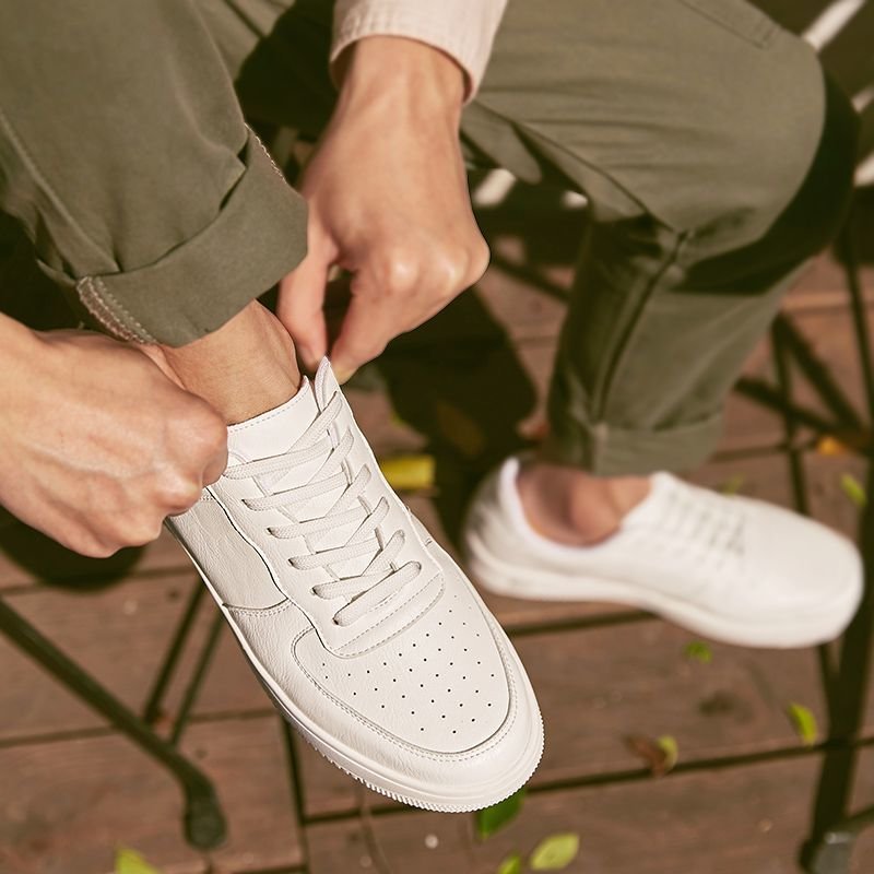 画像9:  Men's England retro Suede leather casual sports shoes Race up sneakers 本革レザー＆スエード レースアップスニーカー　カジュアル シューズ  (9)