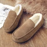 画像5: Men's Flat Leather Slip-on fur warm shoes Sneakers　スエードフラットウォームスリッポン　スニーカー (5)