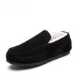 画像1: Men's Flat Leather Slip-on fur warm shoes Sneakers　スエードフラットウォームスリッポン　スニーカー (1)