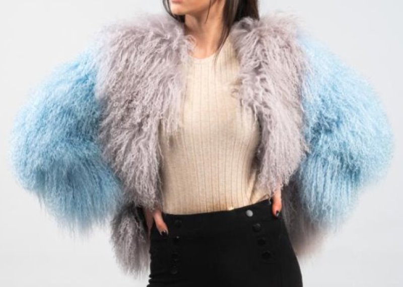 画像6: Women's Mongolian Lamb Real Fur Jacket Outwear jacket  coat  リアルモンゴリアンラムファージャケット コート  (6)